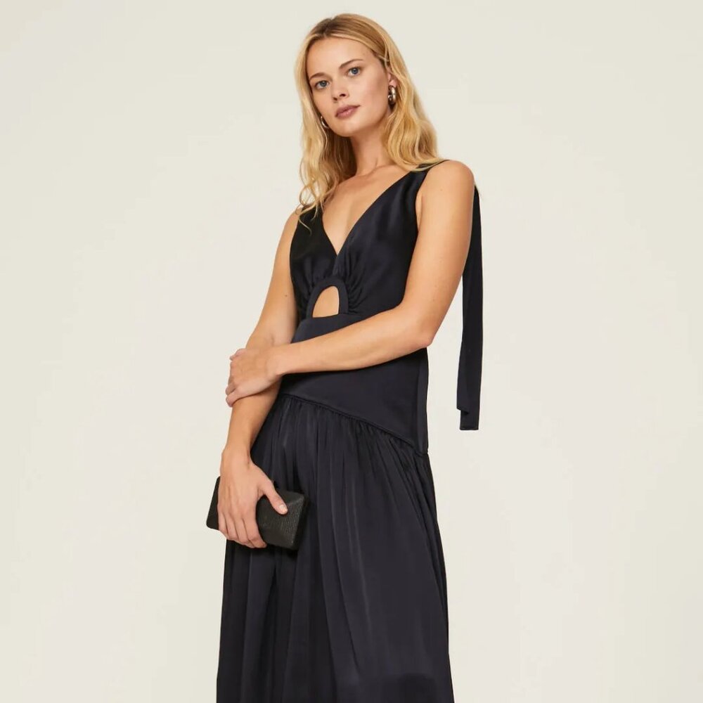 3.1 Philip Lim Navy Satin Gown - Size 4 - $995 Retail